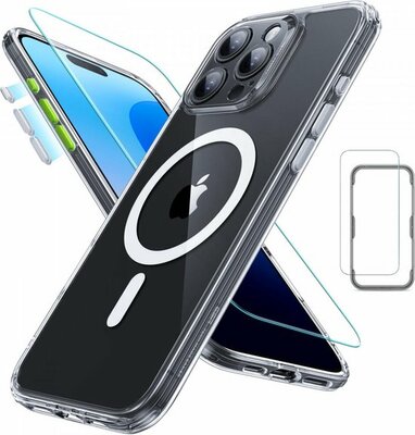 ESR Classic Hybrid Pro iPhone 16 Pro Max hoesje &amp; screenprotector transparant