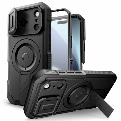 TechProtection Kevlar MagSafe iPhone 17 Pro hoesje zwart