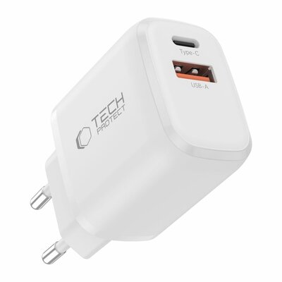 TechProtection GaN 45 watt USB-C oplader wit