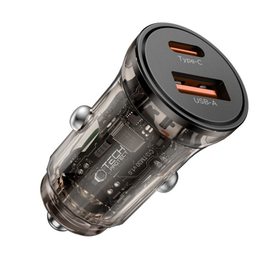 TechProtection CC06 2 poort USB-C en USB-A autolader 75 watt