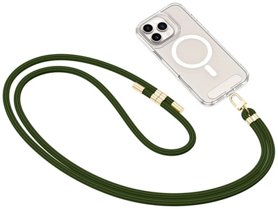 TechProtection Crossbody universeel draagkoord voor elke telefoon groen / goud