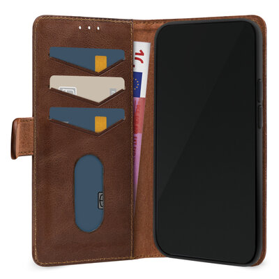 Mobilize leren Wallet iPhone 17 Pro Max hoesje bruin