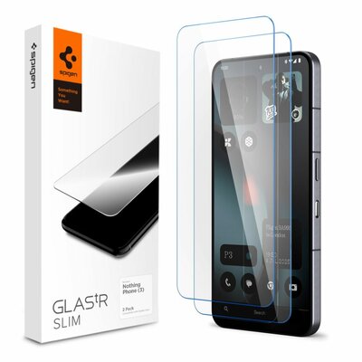Spigen Glas.tR Slim Nothing Phone 3 glazen screenprotector 2 pack