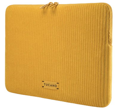 Tucano Velluto MacBook 13 inch sleeve geel