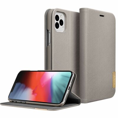 LAUT Prestige Folio iPhone 11 hoesje Taupe