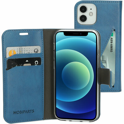 Mobiparts Classic Wallet iPhone 12 mini hoesje Blauw