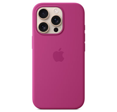 Apple MagSafe siliconen iPhone 16 Pro Max hoesje fuchsia