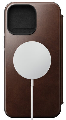 Nomad Horween&nbsp;MagSafe Folio iPhone 14 Pro Max hoesje bruin