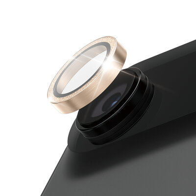 PanzerGlass Hoops Glitter iPhone Air cameralens protector goud