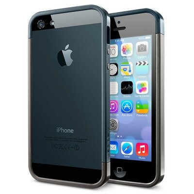 Spigen SGP Linear EX Metal iPhone 5 Bumper, Gunmetal