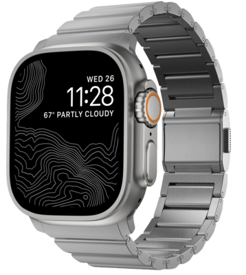 Nomad Titanium V3 Apple Watch 49 /&nbsp;46 / 45 mm bandje natural