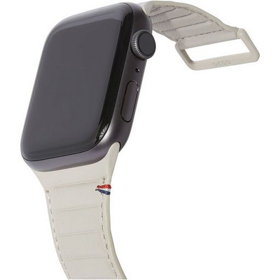 Decoded Traction Leather Apple Watch 42 / 41 / 40 mm bandje clay