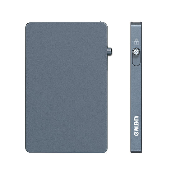 Valenta Aluminium MagSafe pasjeshouder blauwgrijs