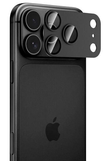 TechProtection CamFull iPhone 18 Pro camera beschermer zwart