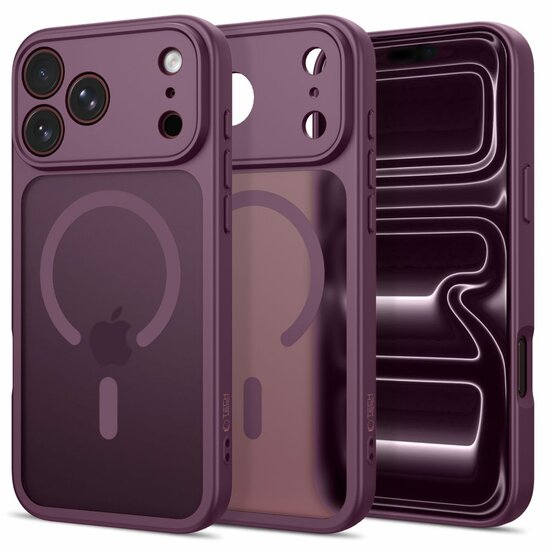 TechProtection Core MagSafe iPhone 18 Pro Max hoesje dark cherry