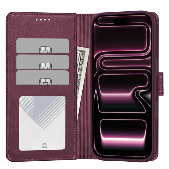 TechProtection MagSafe Wallet iPhone 18 Pro hoesje mulberry