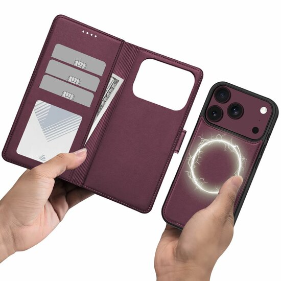 TechProtection MagSafe Wallet iPhone 18 Pro hoesje mulberry