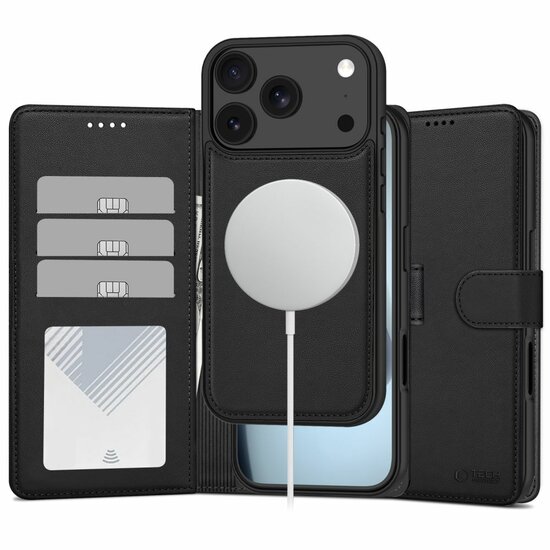 TechProtection MagSafe Wallet iPhone 18 Pro hoesje zwart