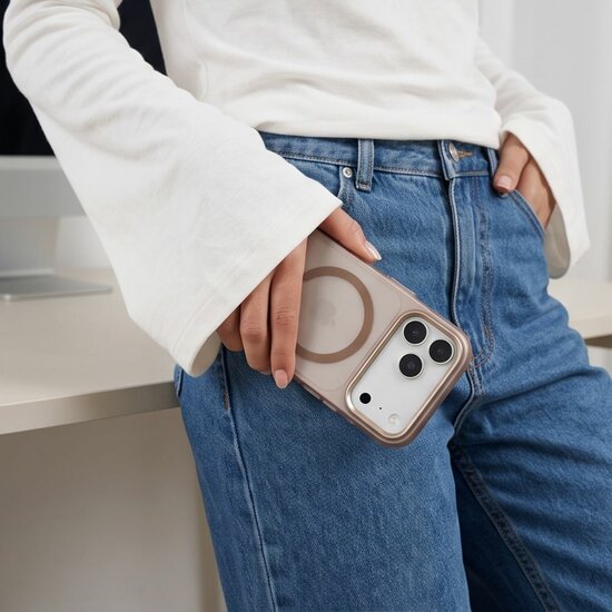TechProtection Zero MagSafe iPhone 18 Pro hoesje beige