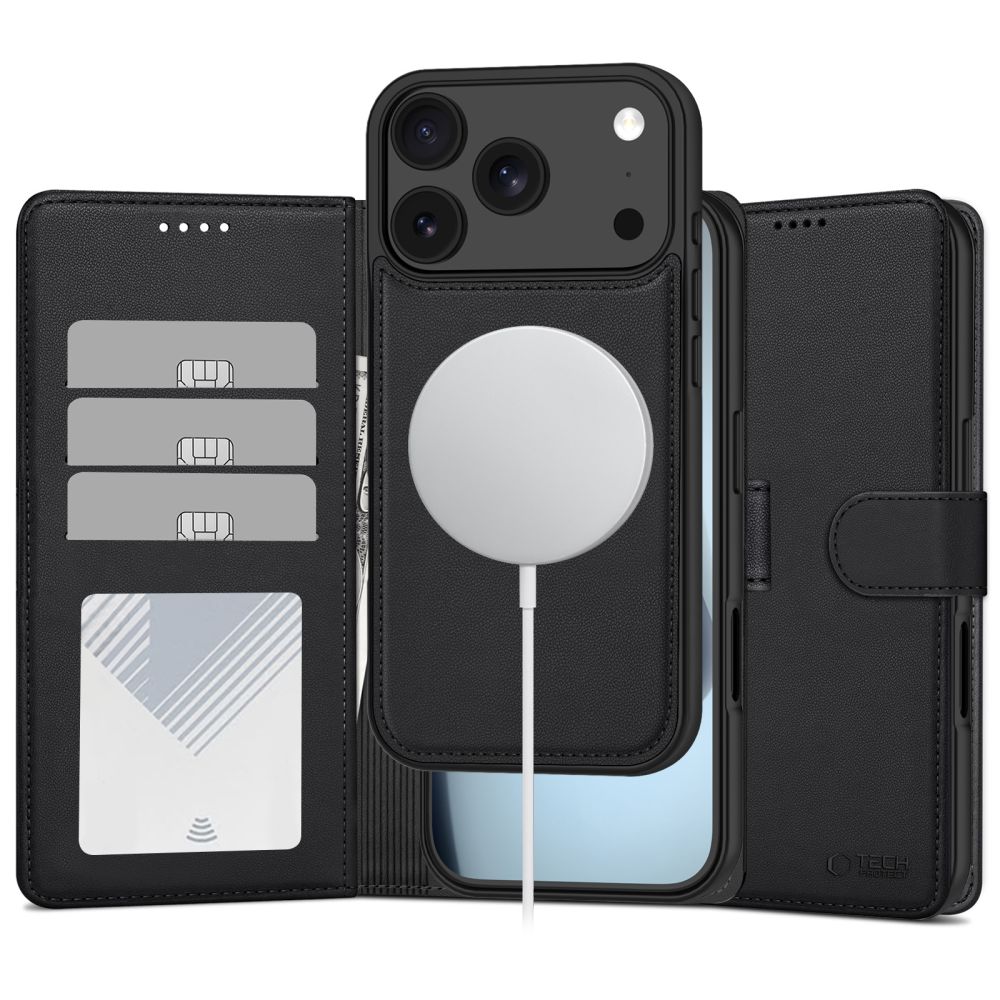 TechProtection MagSafe Wallet iPhone 18 Pro hoesje zwart